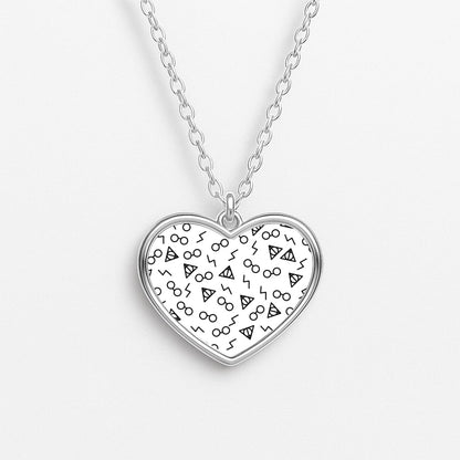 Potter Pattern Heart Necklace