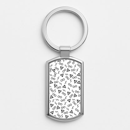 Potter Pattern Silver Keyring