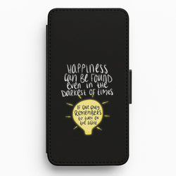 Happiness Can Be Found In The Darkest of Times Flip / Wallet Phone Case