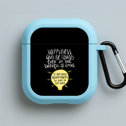 Happiness Can Be Found In The Darkest of Times Blue AirPods Case