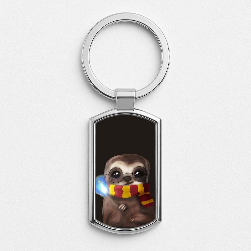Harry Sloth Silver Keyring