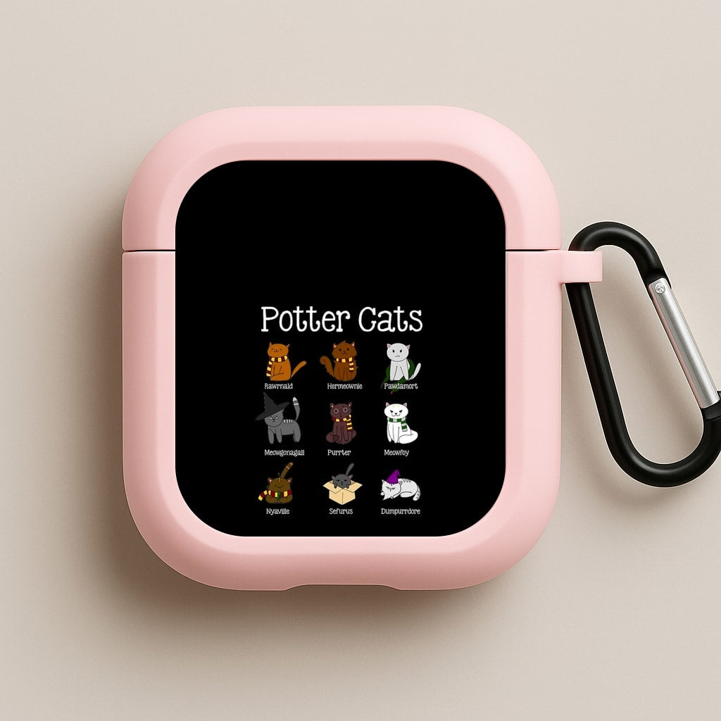 Harry Pawter Cats Pink AirPods Case