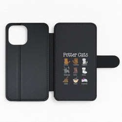 Harry Pawter Cats Flip Wallet Phone Case