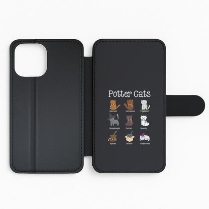 Harry Pawter Cats Flip Wallet Phone Case