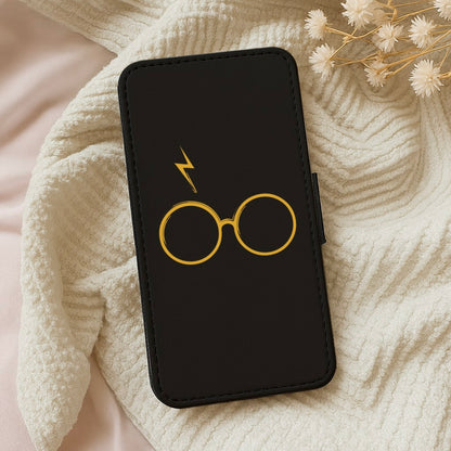 Glasses & Scar Wallet Phone Case