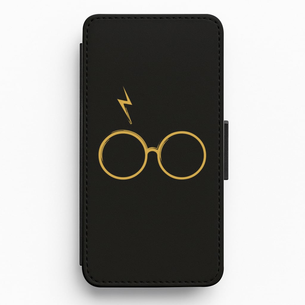 Glasses & Scar Flip / Wallet Phone Case
