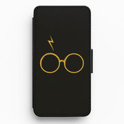Glasses & Scar Flip / Wallet Phone Case 1