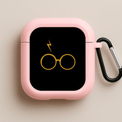 Glasses & Scar Pink AirPods Case