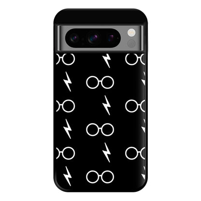 Glasses & Scar Pattern Phone Case for Google Pixel 8 Pro