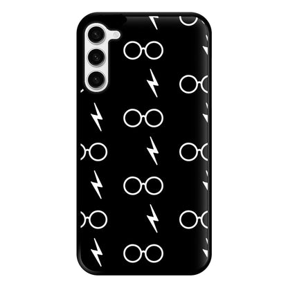 Glasses & Scar Pattern Phone Case for Galaxy S23 Plus