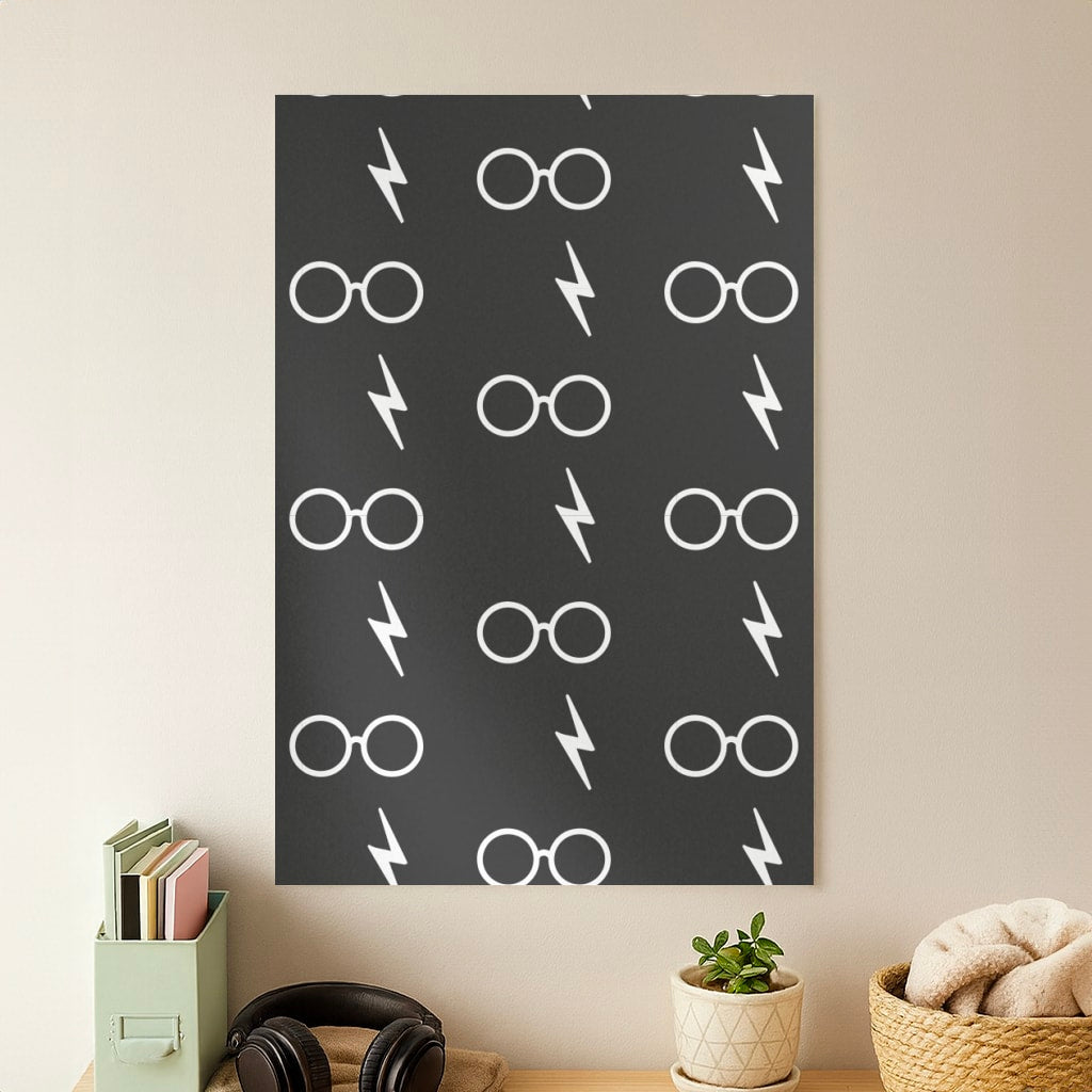 Glasses & Scar Pattern Poster