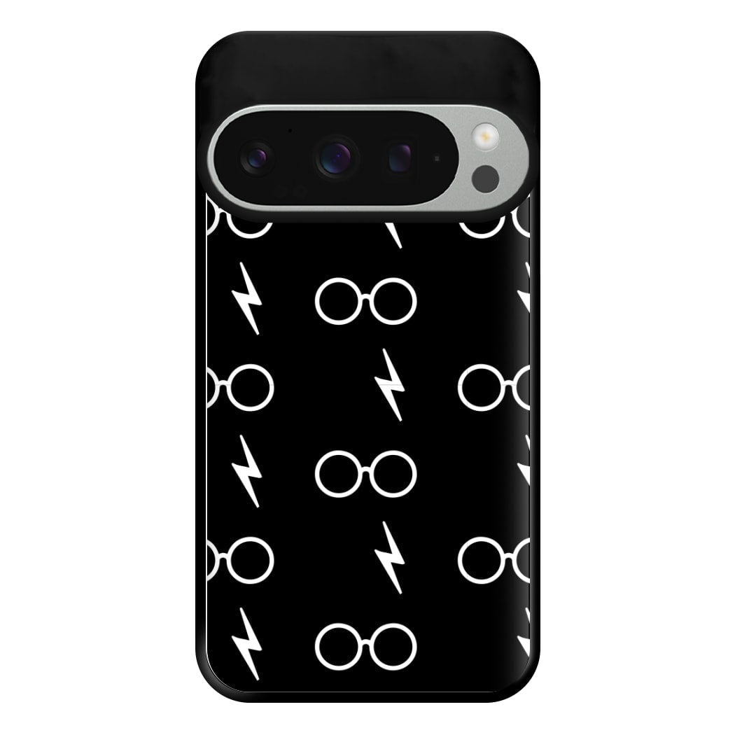 Glasses & Scar Pattern Phone Case for Google Pixel 9 Pro XL