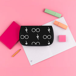 Glasses & Scar Pattern Pencil Case