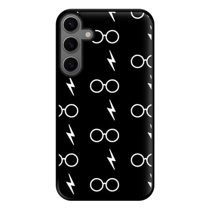 Glasses & Scar Pattern Phone Case for Galaxy S23FE