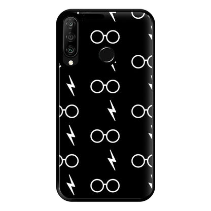 Glasses & Scar Pattern Phone Case for Huawei P30 Lite