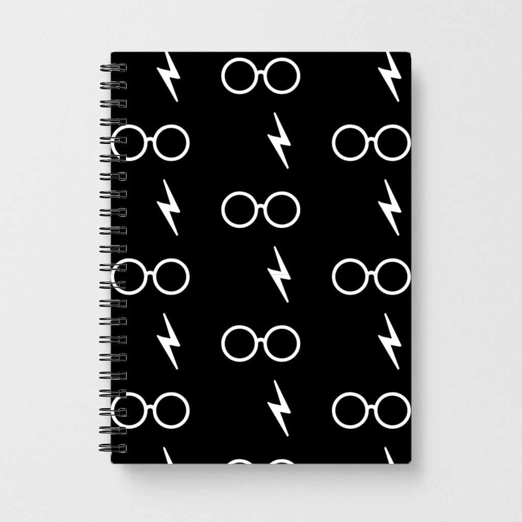 Glasses & Scar Pattern - Harry Potter Notebook