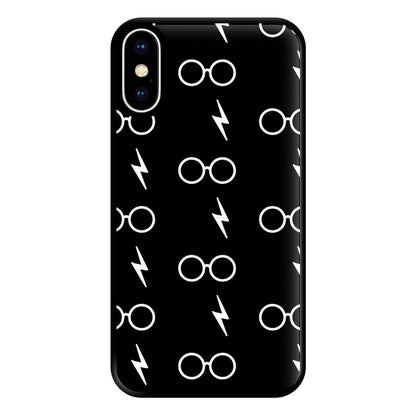 Glasses & Scar Pattern Phone Case for iPhone XS Max