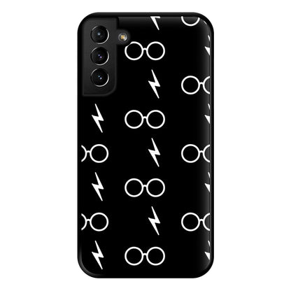 Glasses & Scar Pattern Phone Case for Galaxy S21 Plus