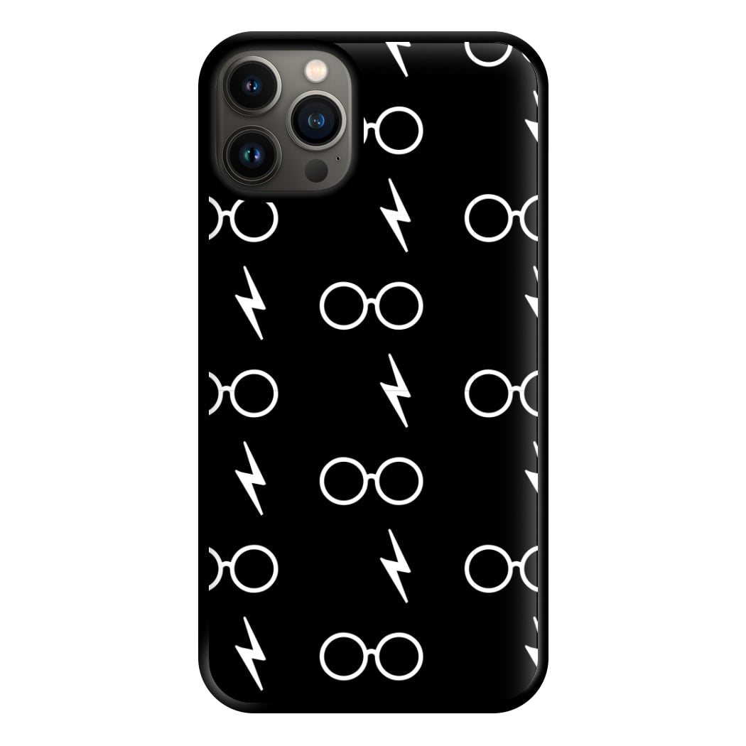 Glasses & Scar Pattern Phone Case for iPhone 13