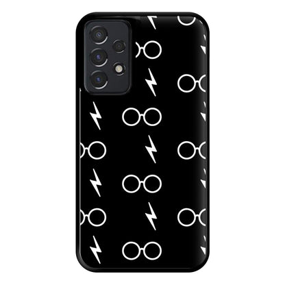 Glasses & Scar Pattern Phone Case for Galaxy A52 / A52s