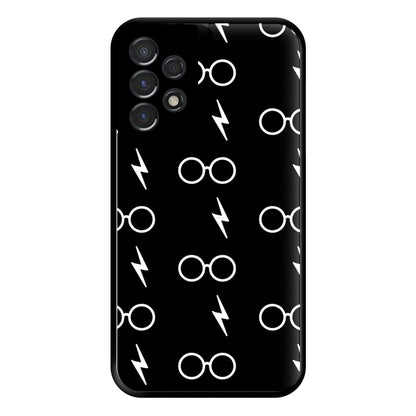 Glasses & Scar Pattern Phone Case for Galaxy A53