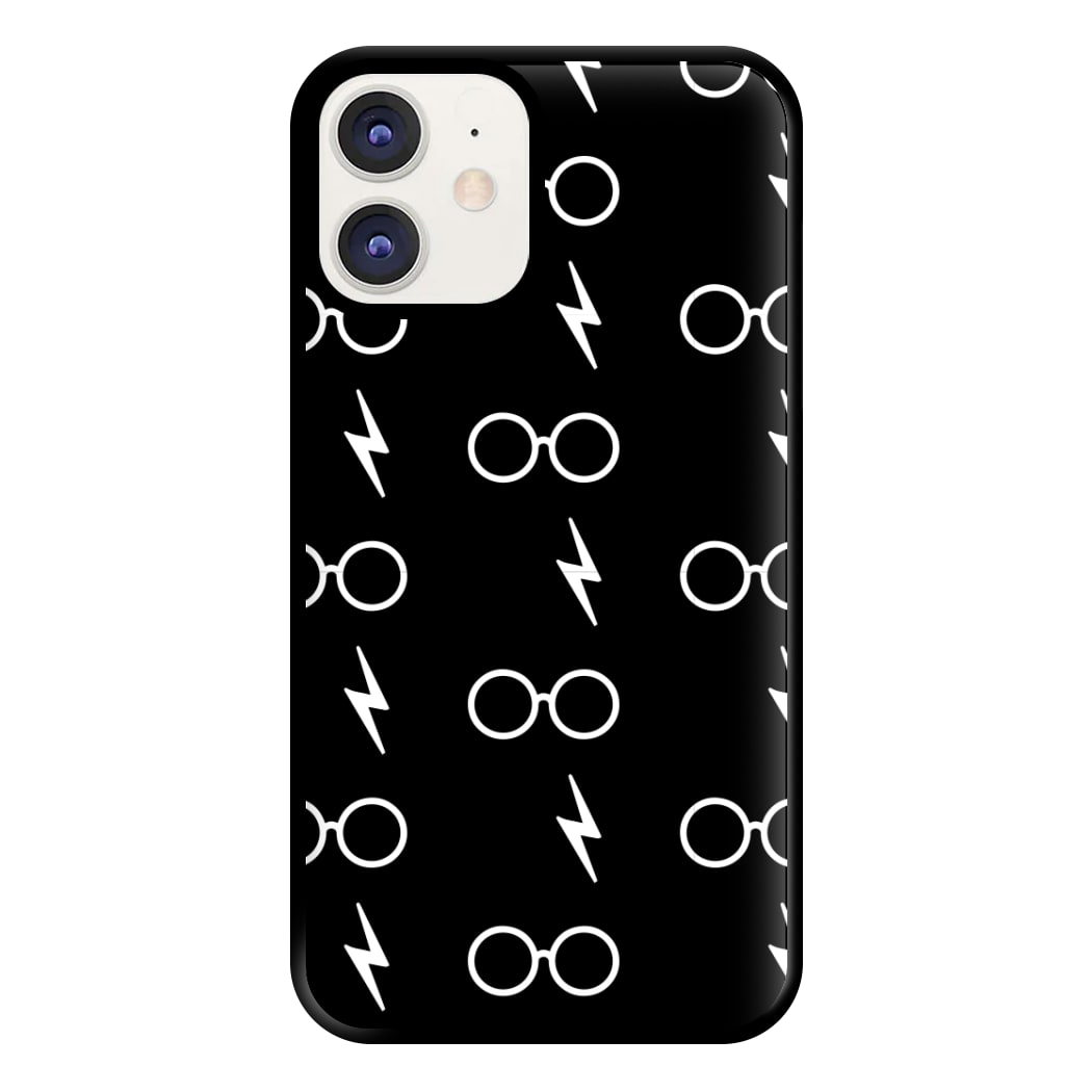 Glasses & Scar Pattern Phone Case for iPhone 12 / 12 Pro