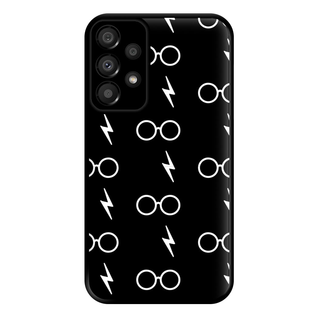 Glasses & Scar Pattern Phone Case for Galaxy A33