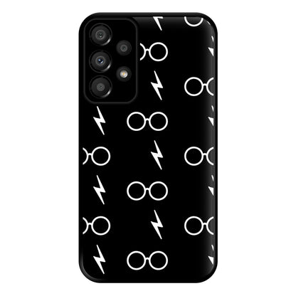 Glasses & Scar Pattern Phone Case for Galaxy A33