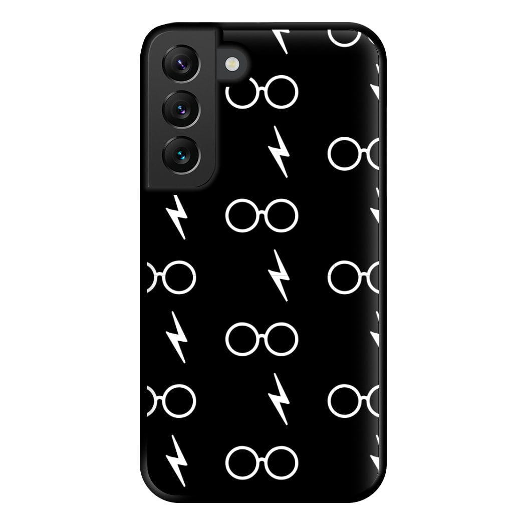 Glasses & Scar Pattern Phone Case for Galaxy S22 Plus