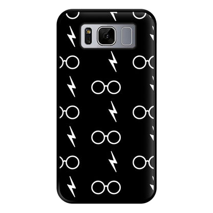 Glasses & Scar Pattern Phone Case for Galaxy S8 Plus