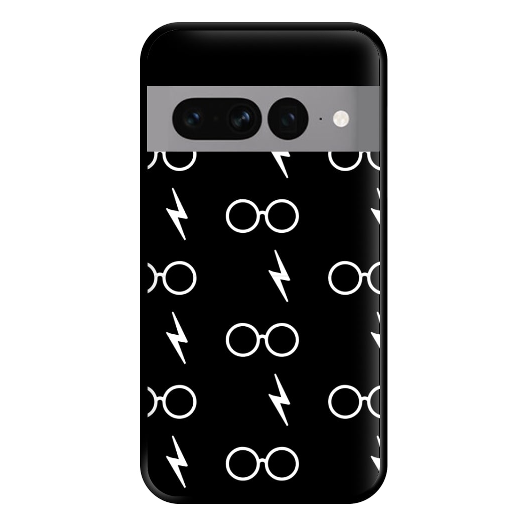 Glasses & Scar Pattern Phone Case for Google Pixel 7 Pro