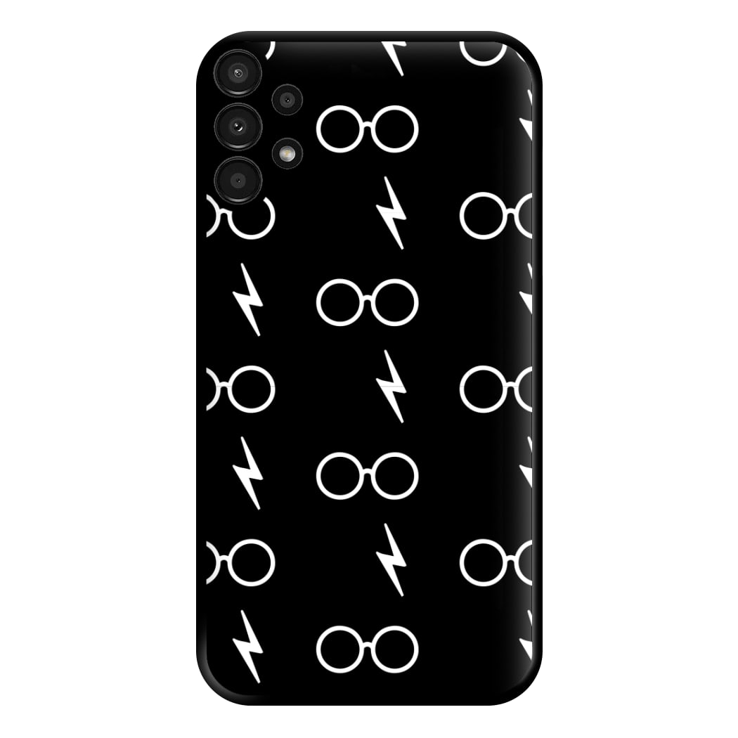 Glasses & Scar Pattern Phone Case for Galaxy A13