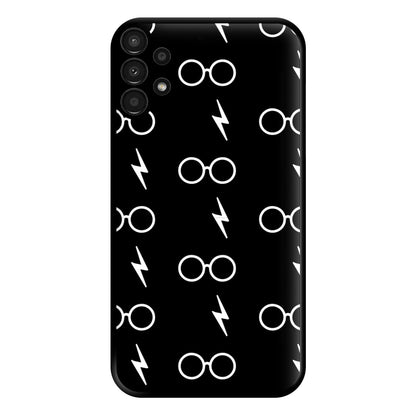 Glasses & Scar Pattern Phone Case for Galaxy A13