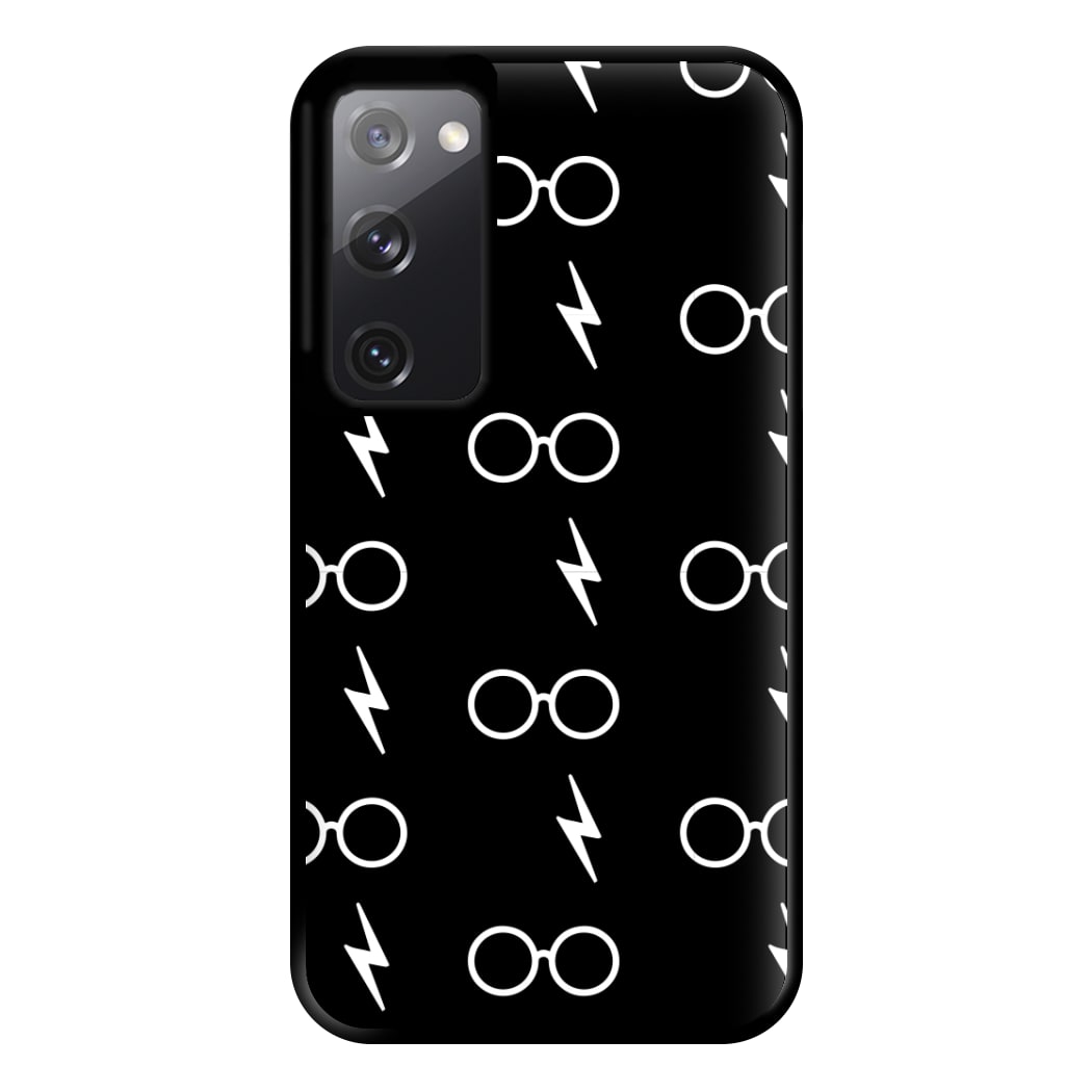 Glasses & Scar Pattern Phone Case for Galaxy S20FE