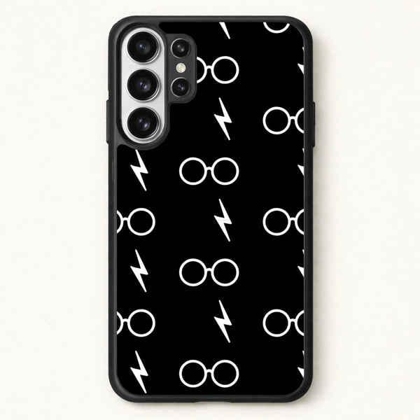Glasses & Scar Pattern Phone Case for Galaxy S26 Ultra