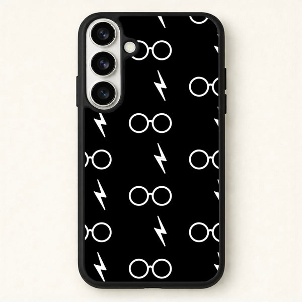 Glasses & Scar Pattern Phone Case for Galaxy S26 Plus