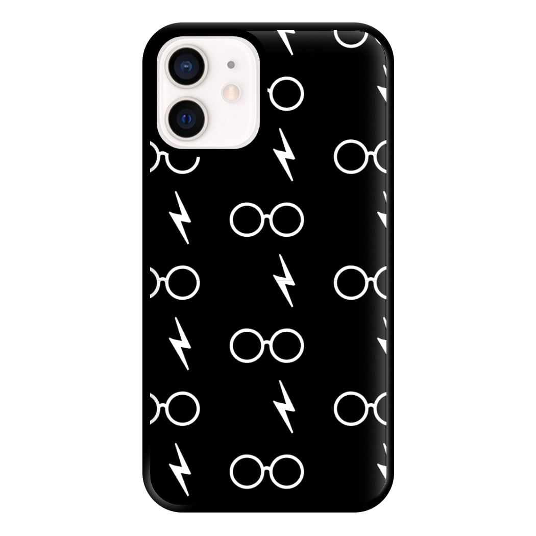 Glasses & Scar Pattern Phone Case for iPhone 12 Mini