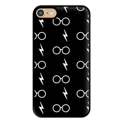 Glasses & Scar Pattern Phone Case for iPhone 6 / 7 / 8 / SE