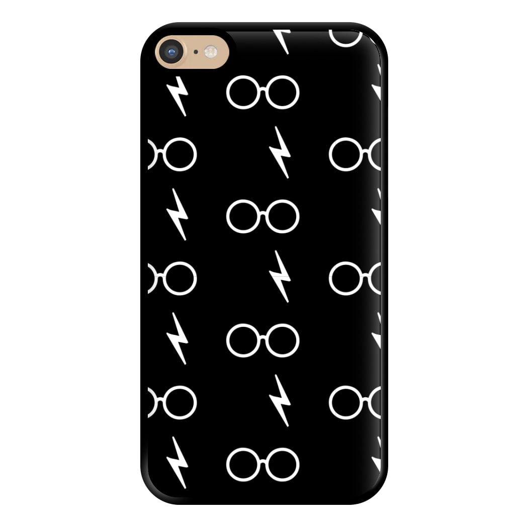 Glasses & Scar Pattern Phone Case for iPhone 6 Plus / 7 Plus / 8 Plus