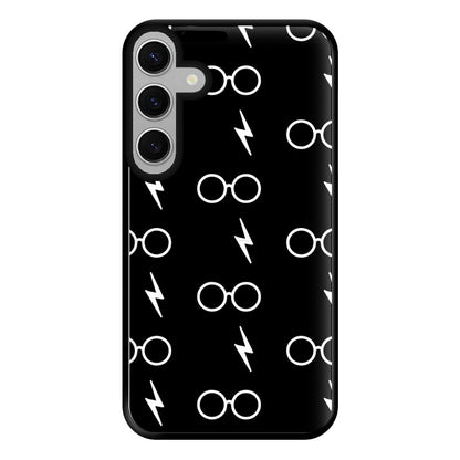 Glasses & Scar Pattern Phone Case for Galaxy S24FE