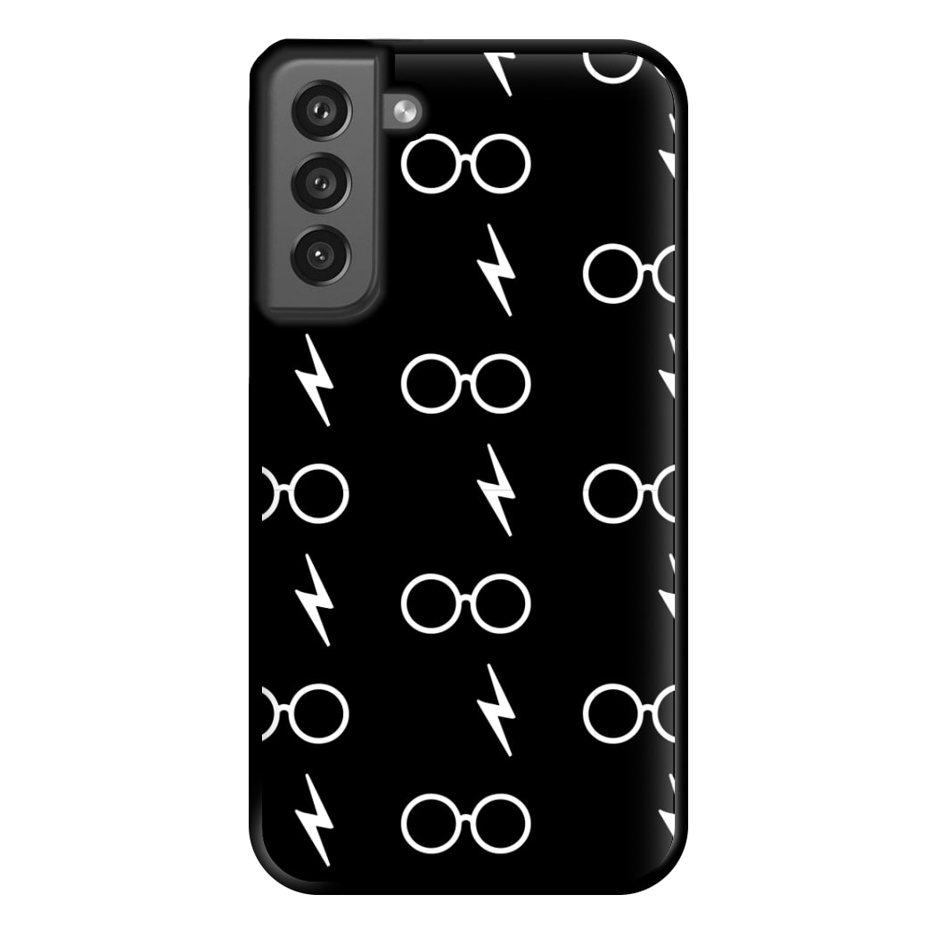 Glasses & Scar Pattern Phone Case for Galaxy S21FE