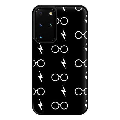 Glasses & Scar Pattern Phone Case for Galaxy S20 Plus