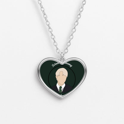 Terribly Funny, Really Witty Draco Malfoy Heart Necklace