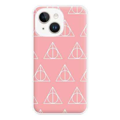 The Deathly Hallows Symbol Pattern Phone Case for iPhone 14 Plus