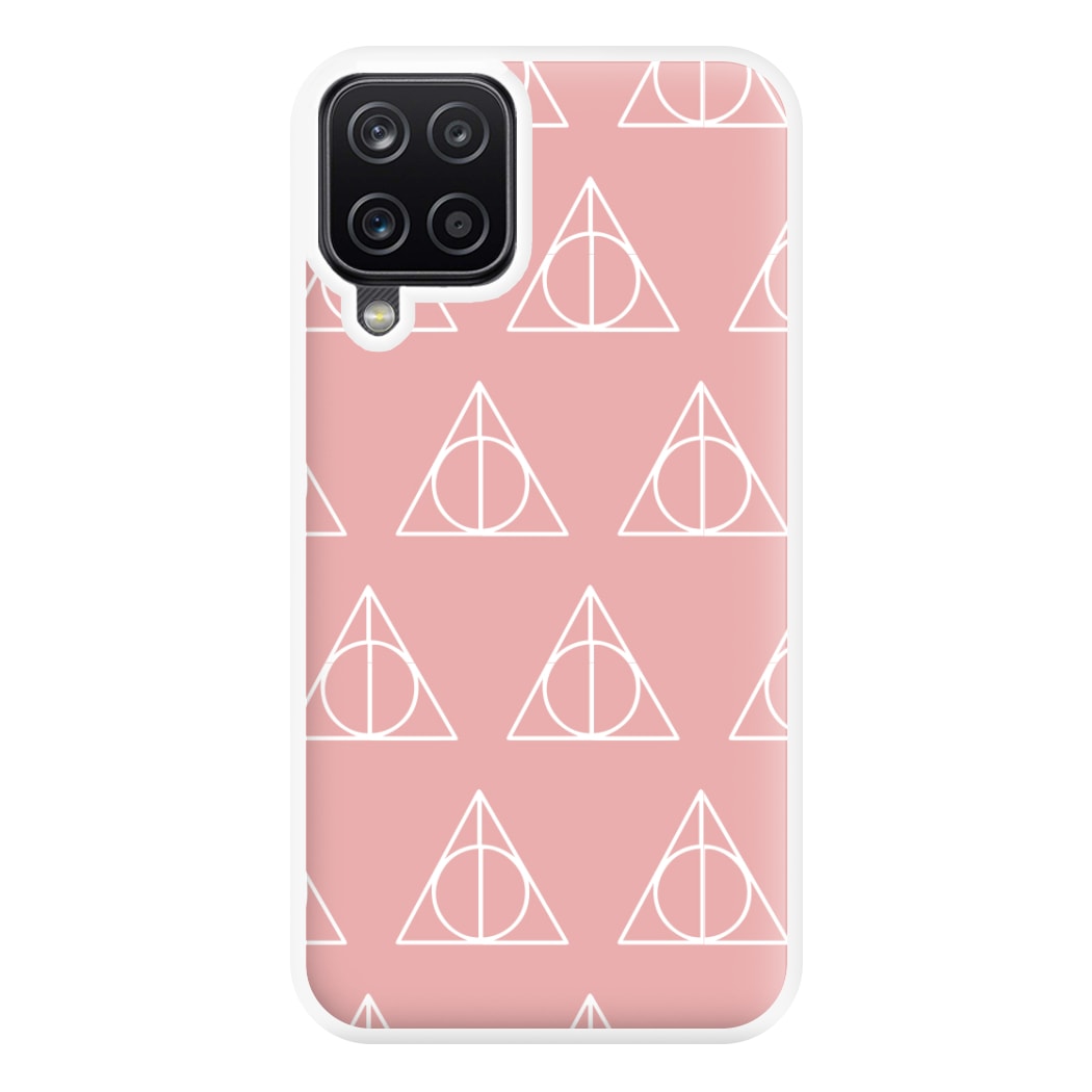 The Deathly Hallows Symbol Pattern Phone Case for Galaxy A12