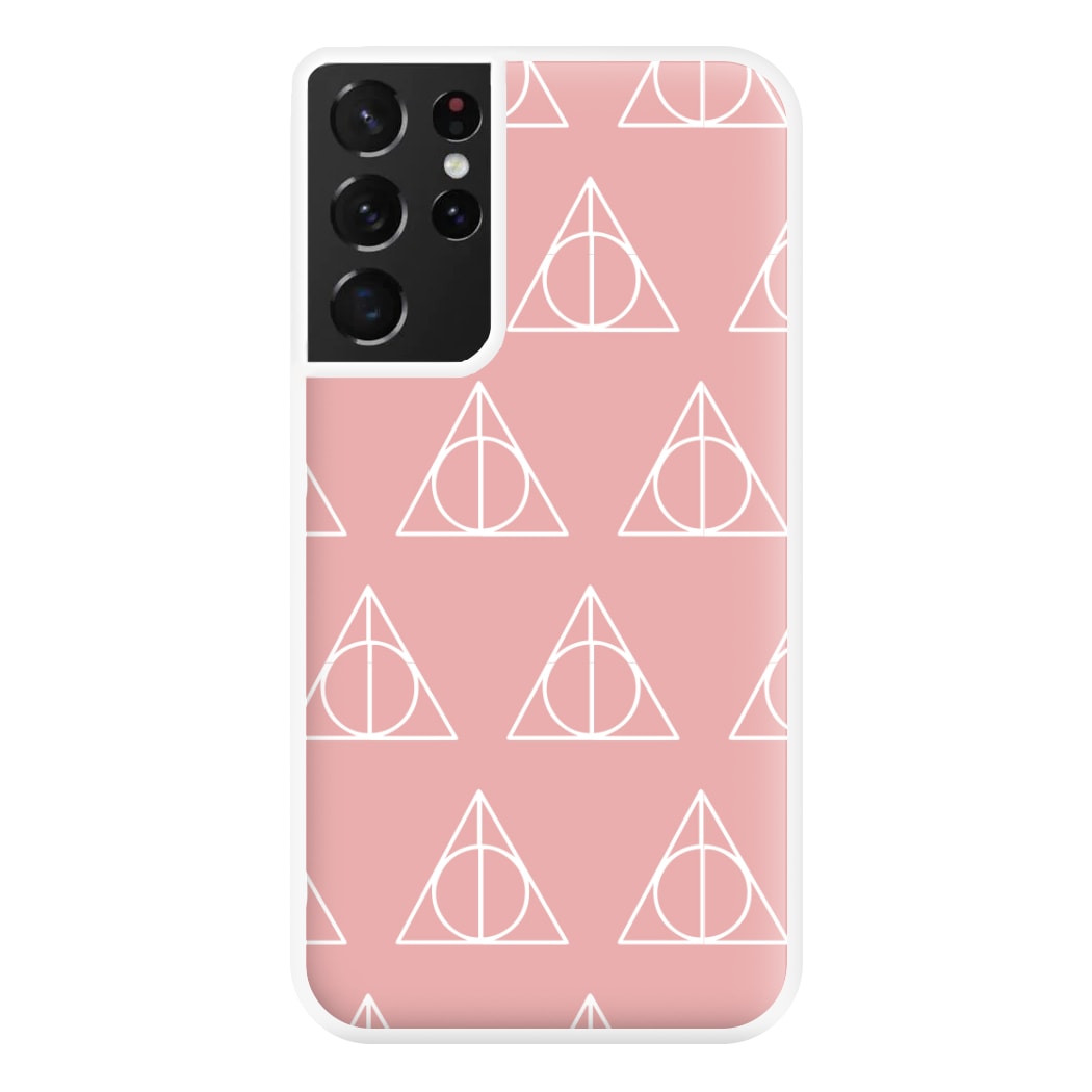 The Deathly Hallows Symbol Pattern Phone Case for Galaxy S21 Ultra