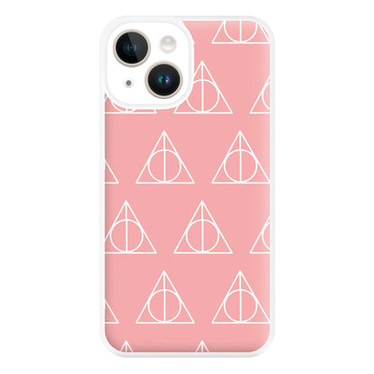 The Deathly Hallows Symbol Pattern Phone Case for iPhone 14