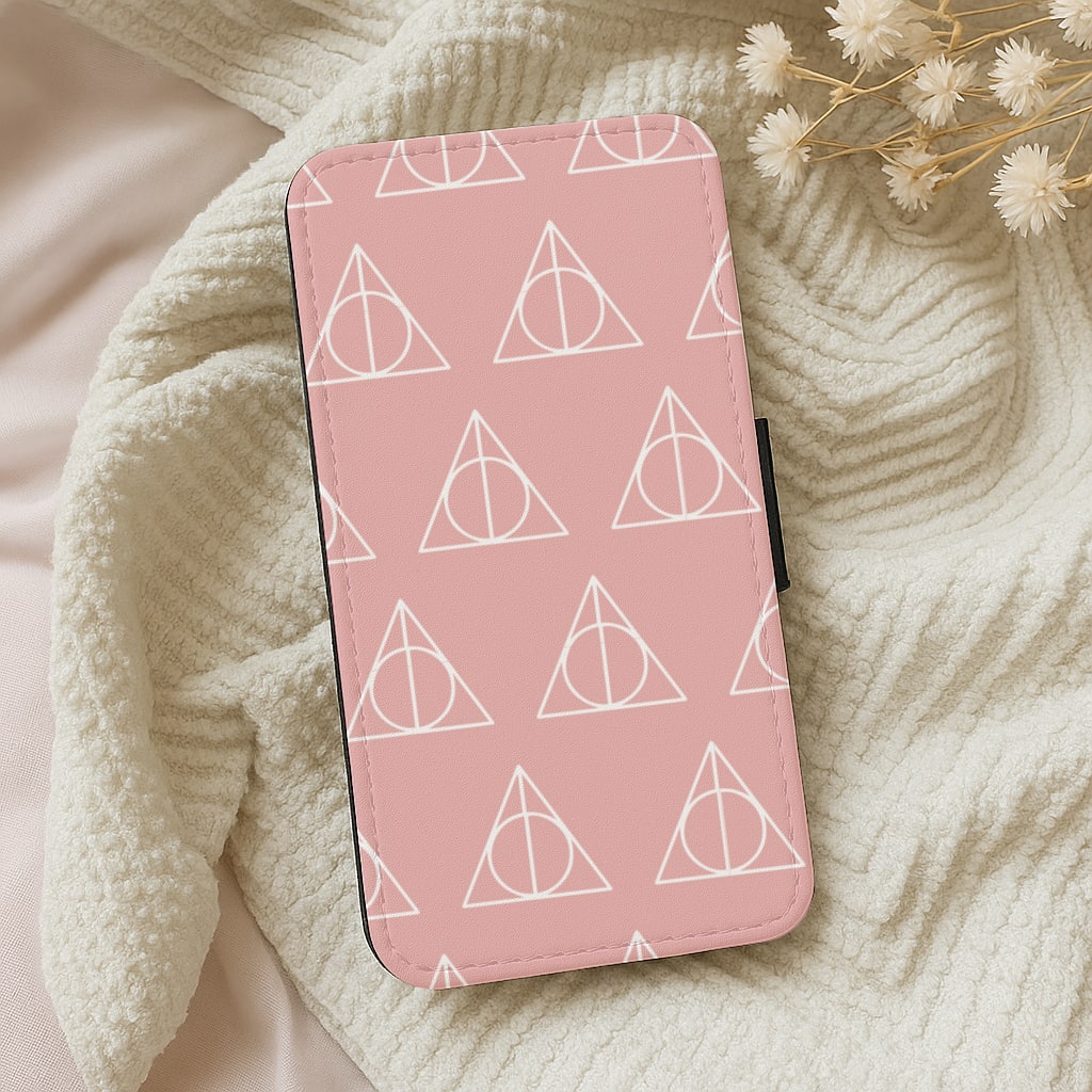 The Deathly Hallows Symbol Pattern Wallet Phone Case