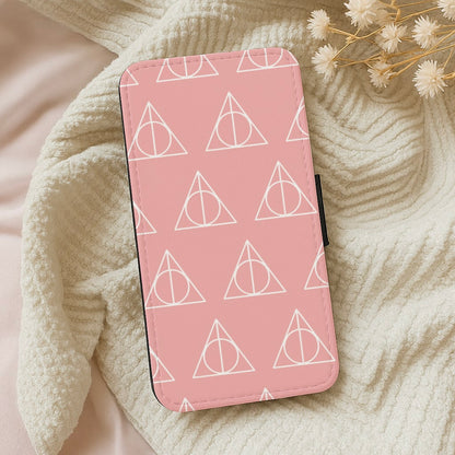 The Deathly Hallows Symbol Pattern Wallet Phone Case