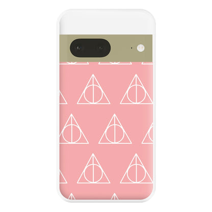 The Deathly Hallows Symbol Pattern Phone Case for Google Pixel 7a